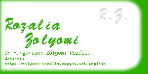 rozalia zolyomi business card